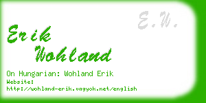 erik wohland business card